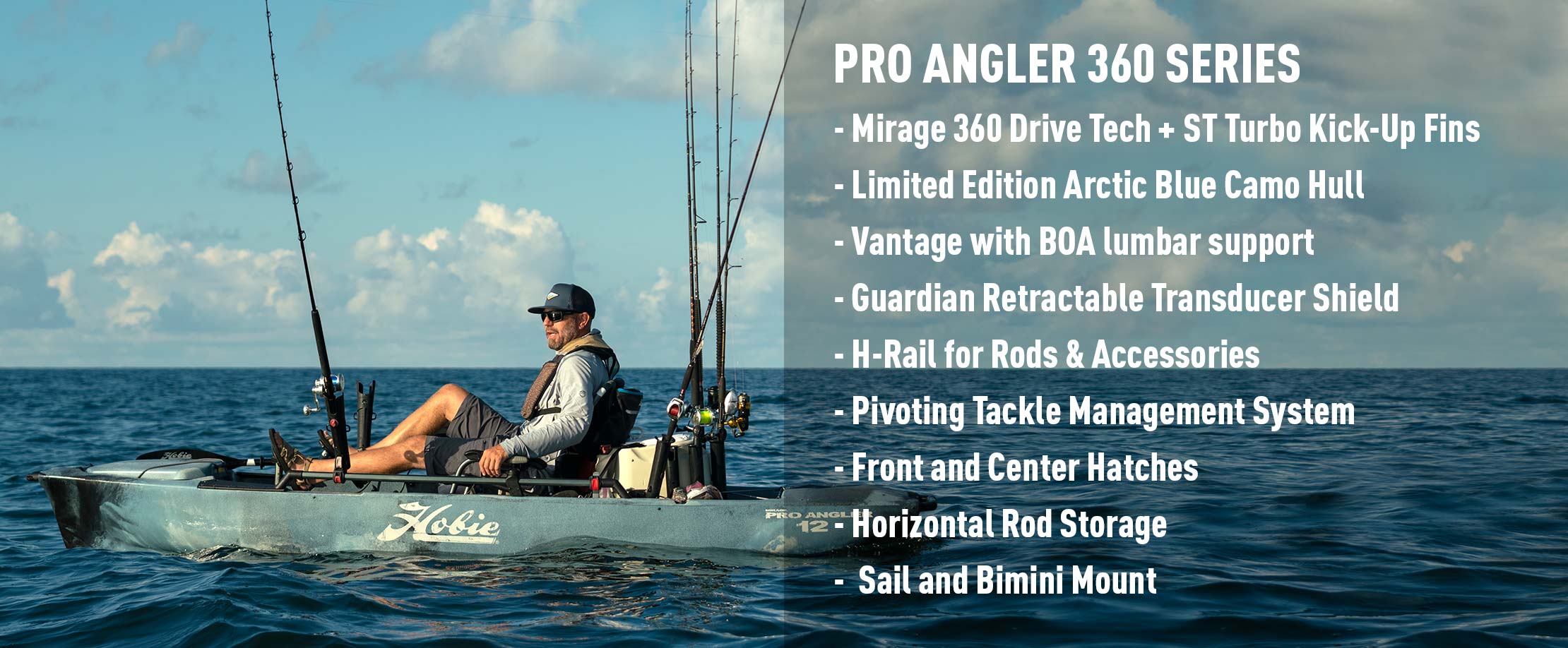 Mirage Pro Angler 12 with 360 Drive Technology Features