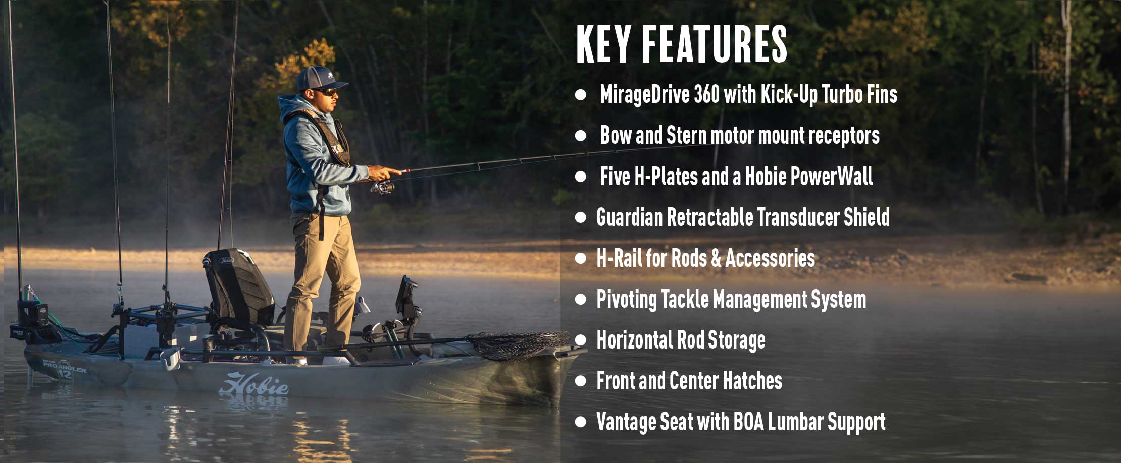 Mirage Pro Angler 12 with 360XR Drive Technology Features