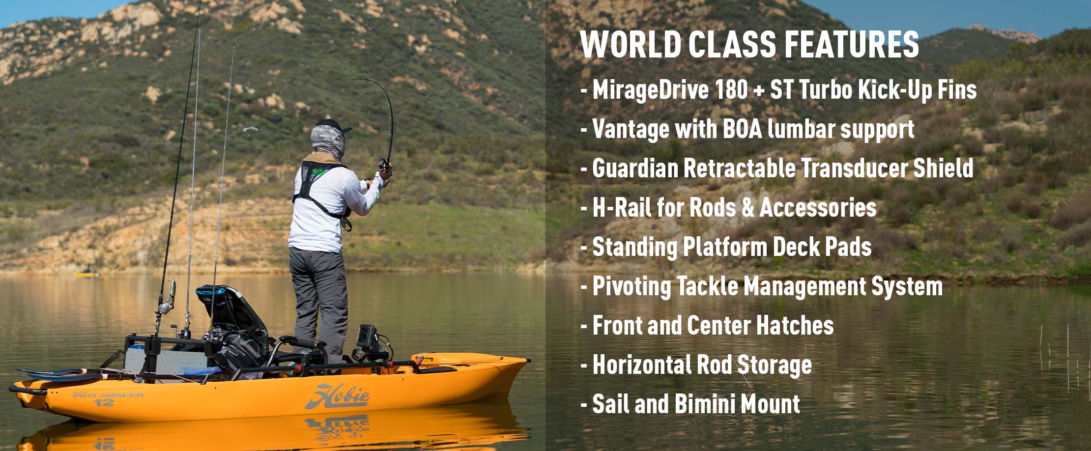Mirage Pro Angler 12 - Pedal Fishing Kayak, Pro Anglers