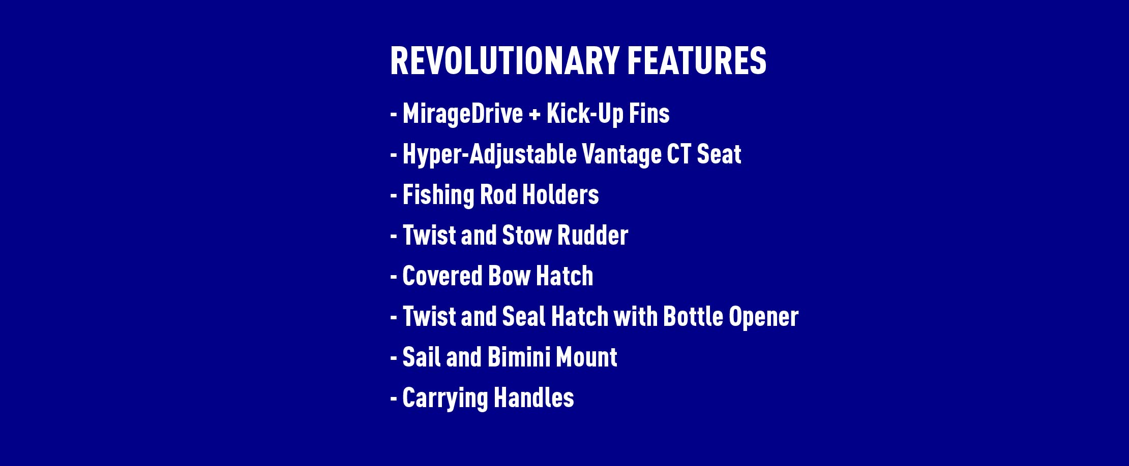 Mirage Revolution 11 Features